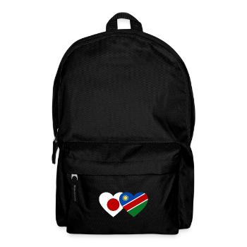 Japan Namibia Flag Heart - Backpack - black - Front