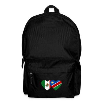Mexico Namibia Flag Heart - Backpack - black - Front