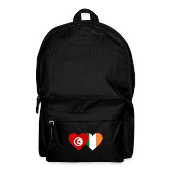 Tunisia Ireland Flag Heart - Backpack - black - Front