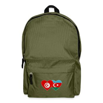 Tunisie Azerbaïdjanais Flag Coeur - Sac à dos - vert olive - Devant