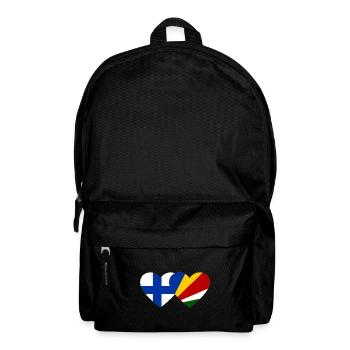 Finlande Seychelles drapeau coeur - Sac à dos - noir - Devant