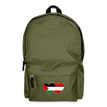 Palestine Autriche drapeau coeur - Sac à dos - vert olive - Devant