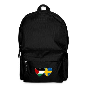 Palestine Suède Drapeau Coeur - Sac à dos - noir - Devant