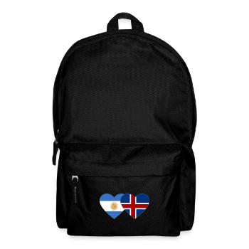 Argentinien Island Flagge Herz - Rucksack - Schwarz - Vorne