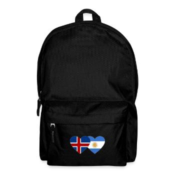 Islande Argentine Drapeau Coeur - Sac à dos - noir - Devant