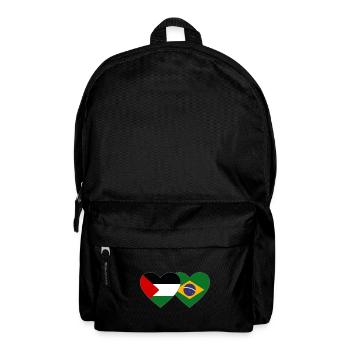 Palestine Brésil Drapeau Coeur - Sac à dos - noir - Devant
