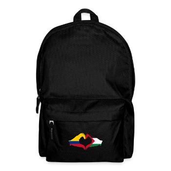 Colombie Palestine drapeau mains forme de coeur - Sac à dos - noir - Devant