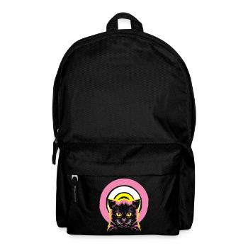 Katzensilhouette | Farben änderbar - Rucksack - Schwarz - Vorne