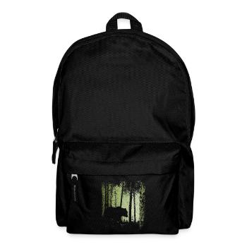 Braunbär im Zwielicht Wald Outoor Bär Silhouette - Rucksack - Schwarz - Vorne