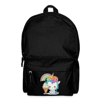 Unicorn paradise with rainbow hair - Backpack - black - Front