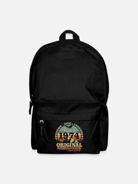 1974 Jahrgang geboren Vintage Geburtstag Geschenk - Rucksack - Schwarz