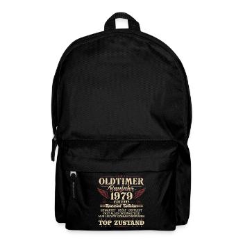 Oldtimer Baujahr 1979 Jahrgang Geburtstag Geschenk - Rucksack - Schwarz - Vorne