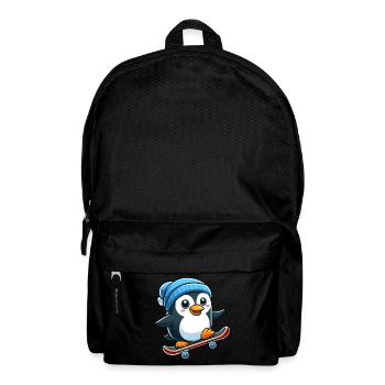 Lustiger Pinguin Skateboarden Skate Comic Cartoon - Rucksack - Schwarz - Vorne