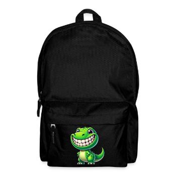 Cute Dinosaur T-Rex Cartoon Friendly - Backpack - black - Front