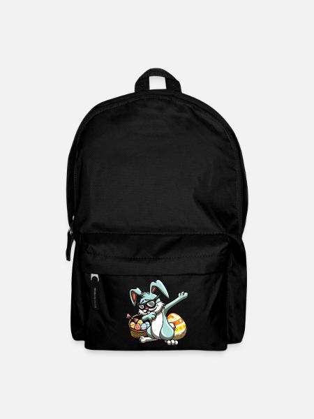 Cooler Osterhase - Rucksack - Schwarz