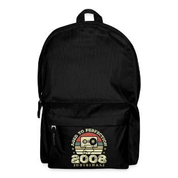 Original Vintage Jubiläumsgeschenkidee 2008 - Rucksack - Schwarz - Vorne