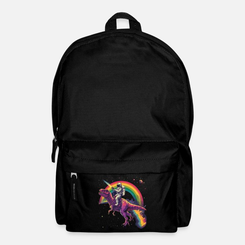Astronaut reitet T-Rex Dinosaurier - Rucksack - Schwarz