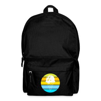 Crème glacée rétro bleu - Sac à dos - noir - Devant
