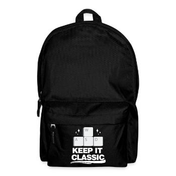 Retro Zocker Sprüche Gaming Geschenk - Rucksack - Schwarz - Vorne