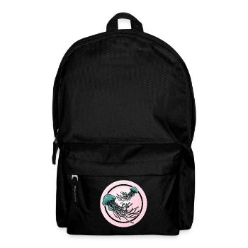 Schönes Quallen Design in Grün / Pink Unterwasser - Rucksack - Schwarz - Vorne