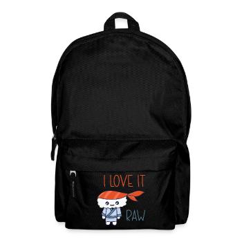 Kawaii Japanese Food Salmon Salmon Sushi Roll - Sac à dos - noir - Devant
