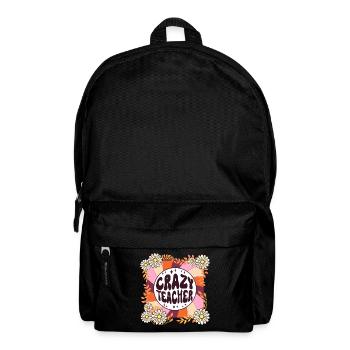 Retro Theme Humor Gift for Female Teacher - Backpack - black - Front