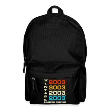 Vintage 2003 vintage anniversaire rétro cadeau - Sac à dos - noir - Devant