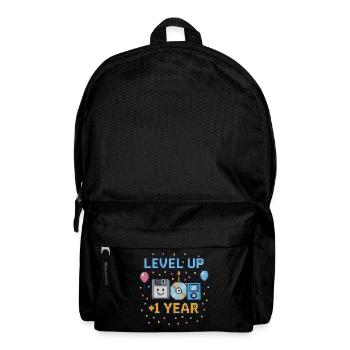 Level Up Geburtstag – Pixel Retro - Rucksack - Schwarz - Vorne