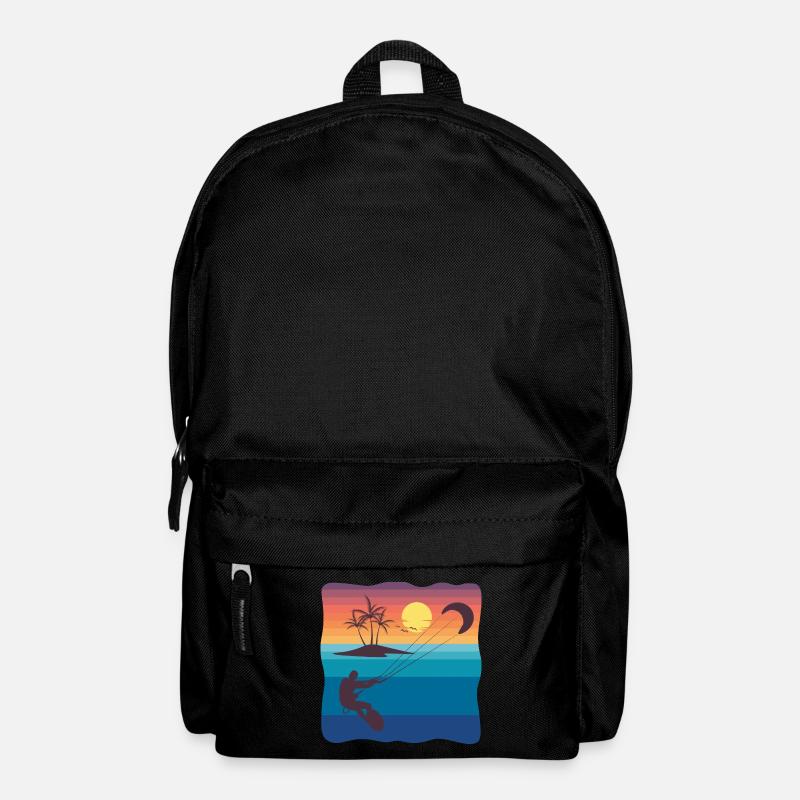 Kiten Sonnenuntergang - Rucksack - Schwarz