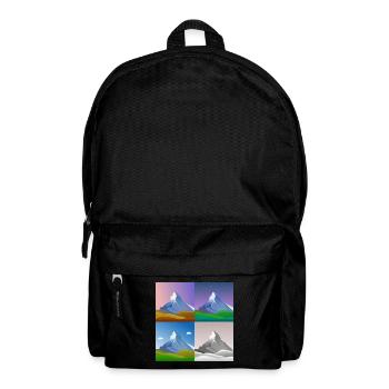 colorful mountains, Matterhorn, Switzerland, Alps, alps - Backpack - black - Front