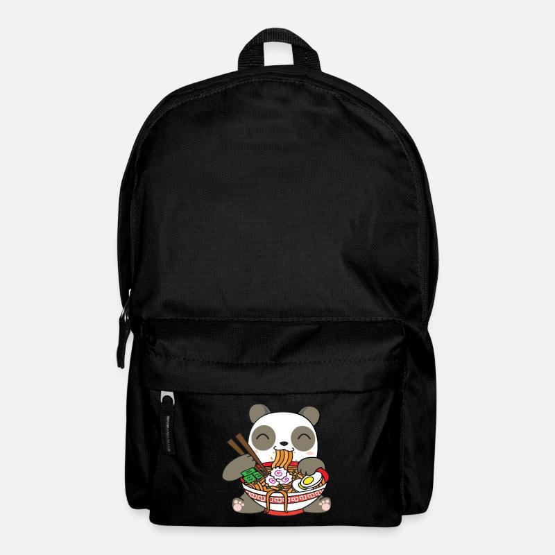 Panda Essen Ramen - Rucksack - Schwarz
