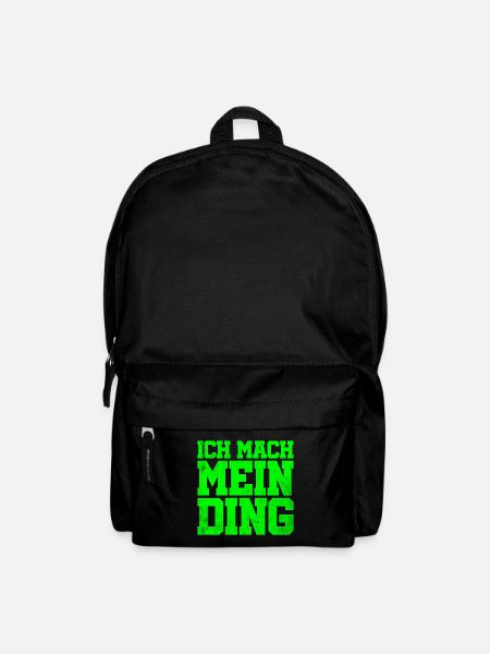 Ich mach mein Ding Grün | Motivation Optimist - Rucksack - Schwarz