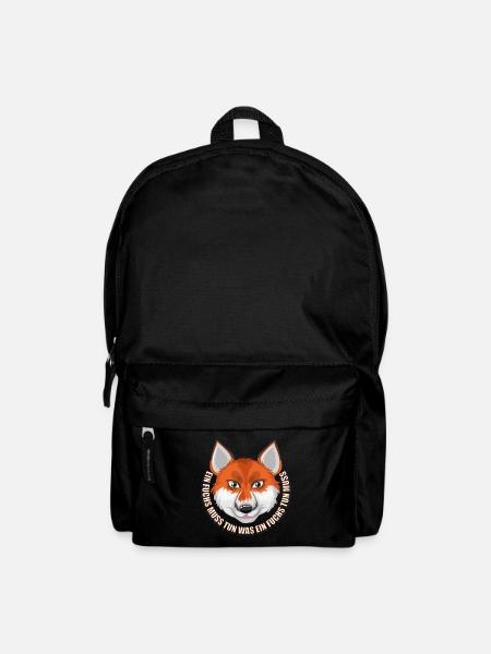 Ein Fuchs muss tun was ein Fuchs tun muss - Rucksack - Schwarz