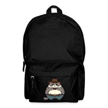 Fat Cowboy Cat - Backpack - black - Front