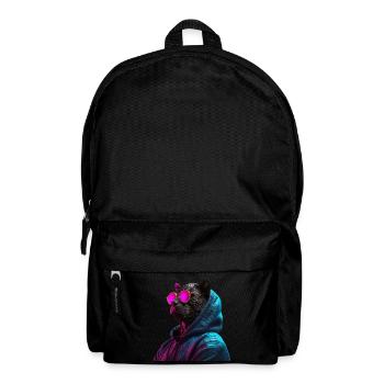 Schwarzer Panter mit Sonnenbrille Bunt Natur - Rucksack - Schwarz - Vorne