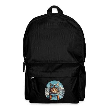 Cat Cartoon in Bergen Cool - Backpack - black - Front
