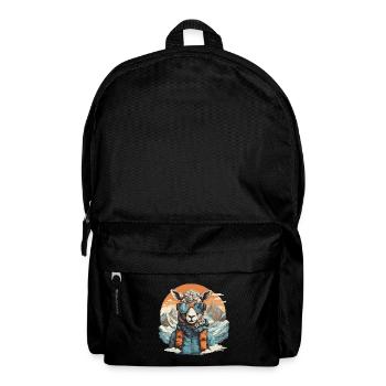 Coolness in den Bergen mit Skibrille - Rucksack - Schwarz - Vorne