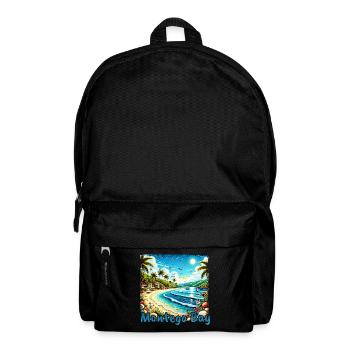 Montego Bay Jamaica Beach Palm Trees Grunge Vacation - Backpack - black - Front