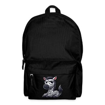 Zebra Cartoon lustiger Stier Comic - Rucksack - Schwarz - Vorne