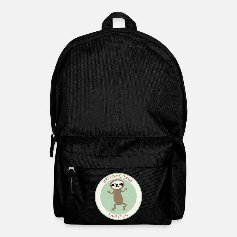 hyperaktiv Faultier - Rucksack - Schwarz