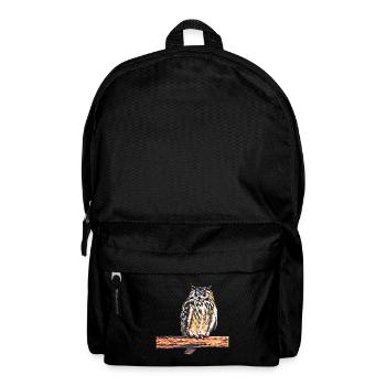 Chouette - Sac à dos - noir - Devant
