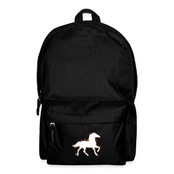 Pferd Pferde - Rucksack - Schwarz - Vorne