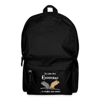 Ein Leben ohne Rennmäuse ist möglich aber sinnlos - Rucksack - Schwarz - Vorne