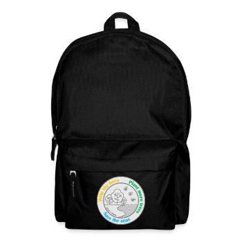Rette die Welt - Rucksack - Schwarz - Vorne