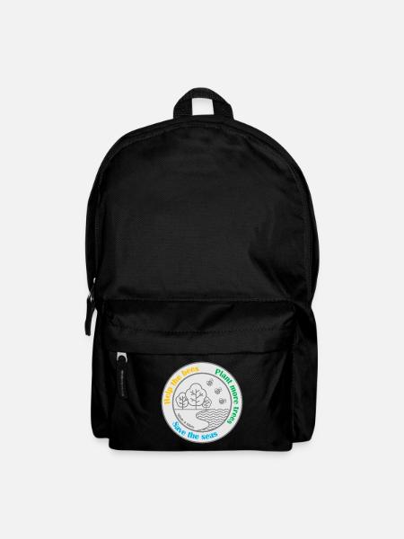 Rette die Welt - Rucksack - Schwarz