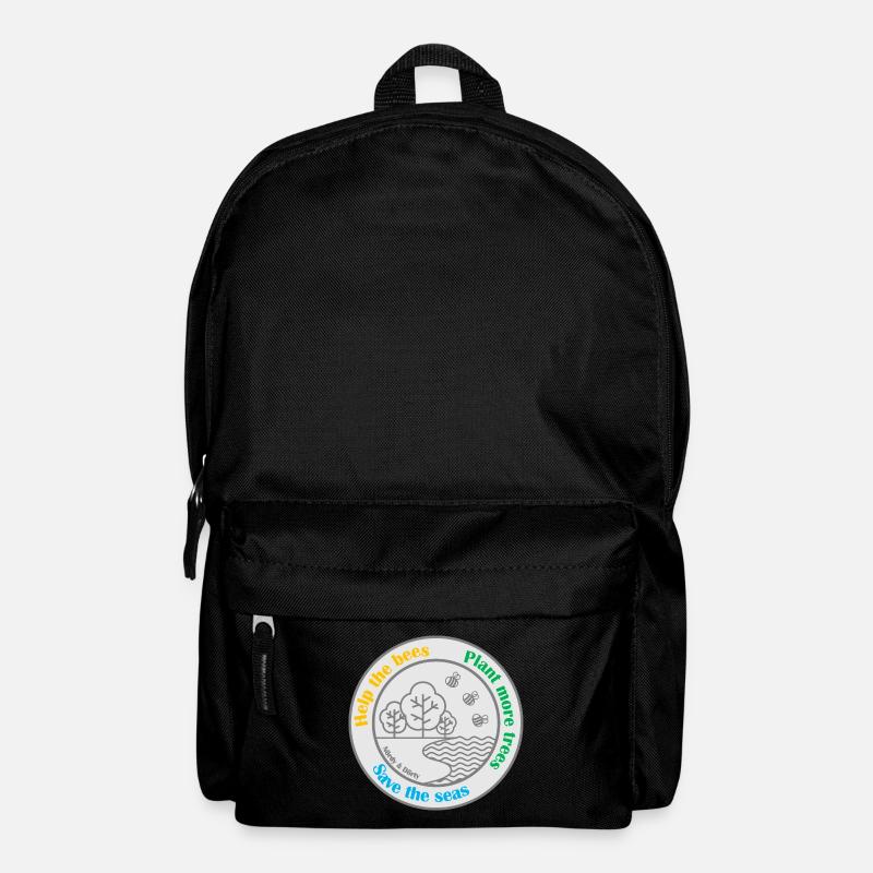 Rette die Welt - Rucksack - Schwarz