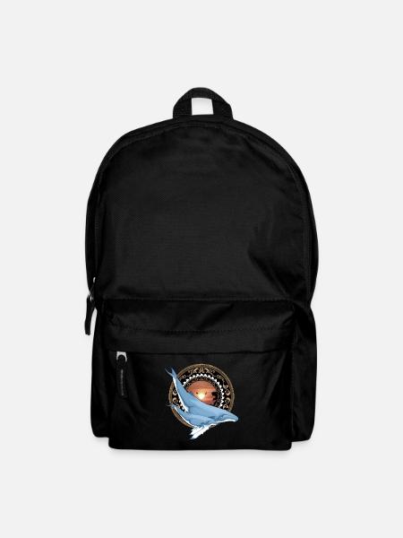 Buckelwal Hawaiianisch - Rucksack - Schwarz