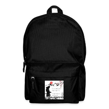 Samurai Zitat Japan Krieger Inspirierender Spruch - Rucksack - Schwarz - Vorne