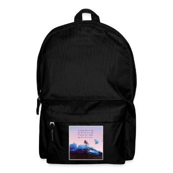 Motivation Zitat Inspirierend Erfolg Himmel Berge - Rucksack - Schwarz - Vorne