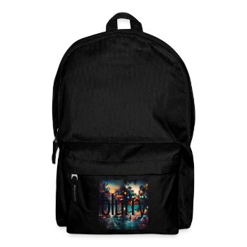 blurry city lights - Rucksack - Schwarz - Vorne